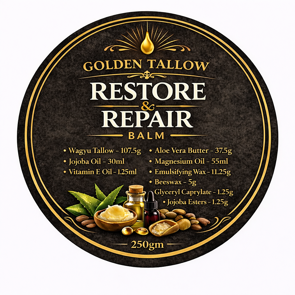 Wagyu Restore &  Repair Magnesium Balm -Lime — 250g | Targeted Relief &amp; Skin Repair